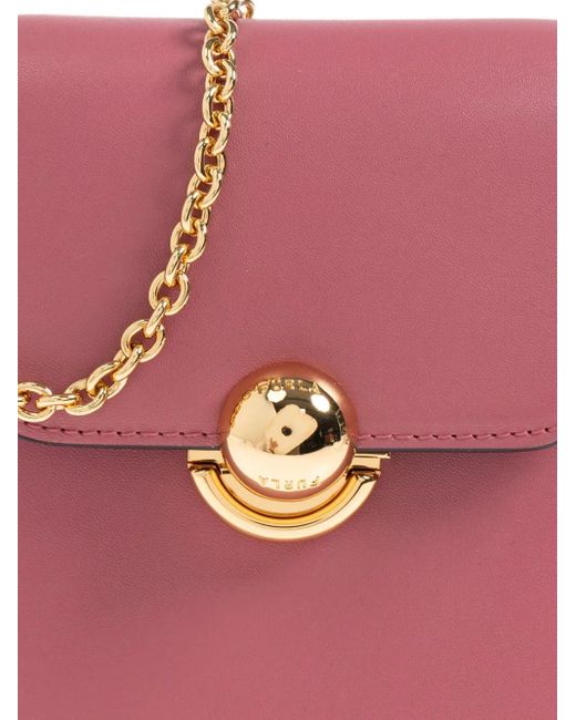 Furla Pink Chain-Strap Dome-Top Tote Bag