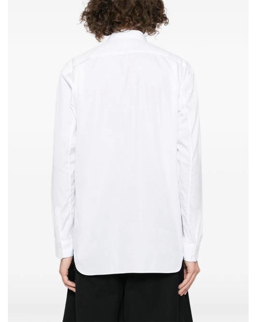 Comme des Garçons White Graphic Patched Shirt for men