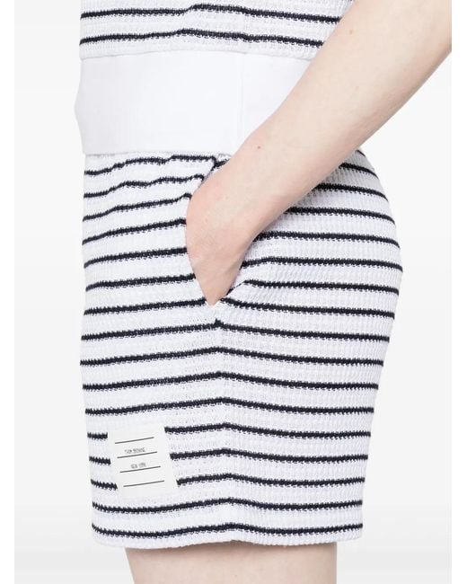 Thom Browne White Striped Shorts