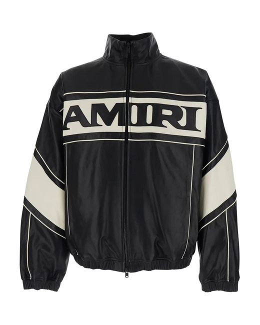 Leather Jackets Amiri de hombre de color Black