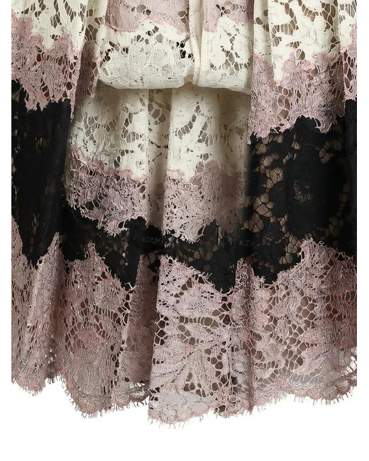 Valentino Garavani White Lace Ruffle Mini Dress