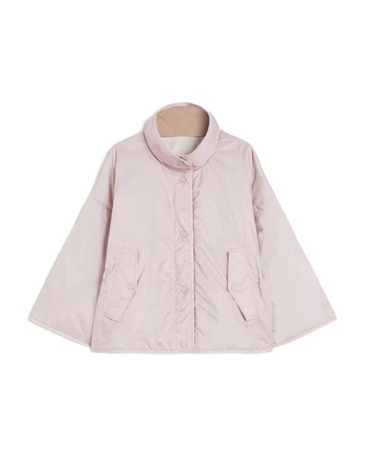Weekend by Maxmara Pink Quilted Wide-Sleeve Jacket