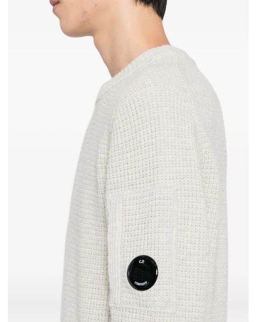 C P Company Pullover mit Logo-Patch in White für Herren