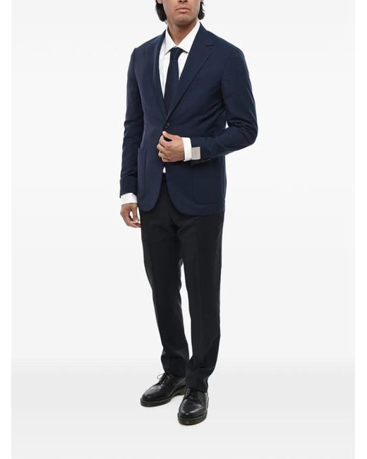 Corneliani Blue Gate Single-Breasted Blazer for men