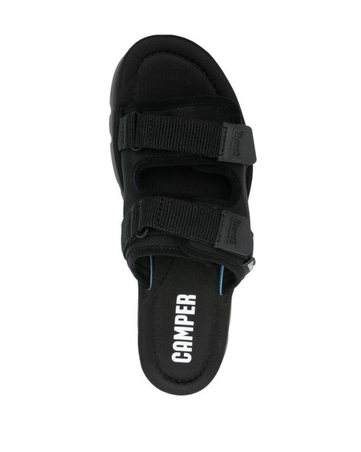 Camper Black Oruga Up 45mm Slip-on Sandals