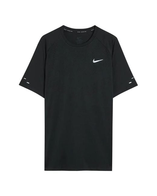 Nike Black T-Shirt Stride Dri-Fit Adv À Logo Imprimé for men