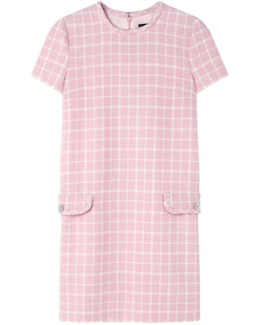 Versace Geruite Mini-jurk in het Pink