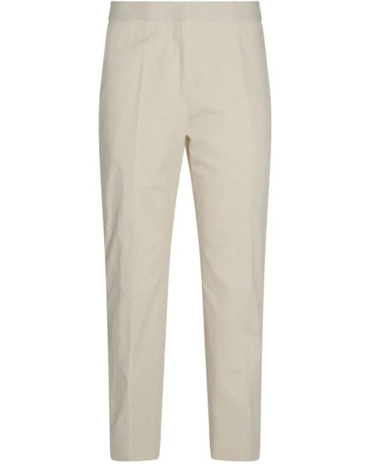 Jil Sander Natural Tapered Cotton Trousers