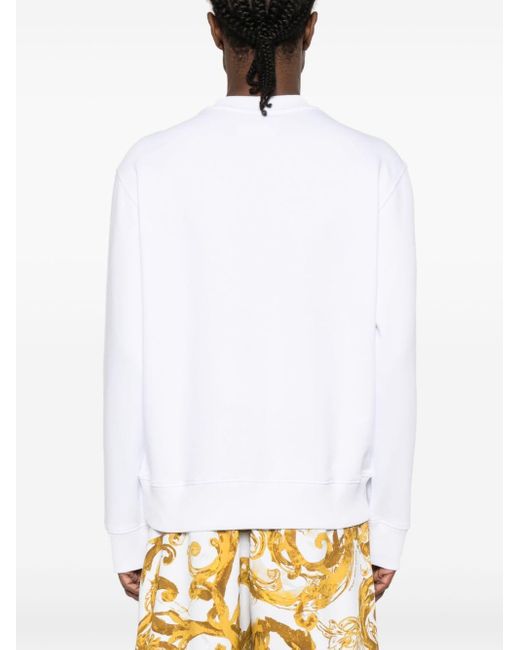 Versace Sweatshirt mit Metallic-Print in White für Herren