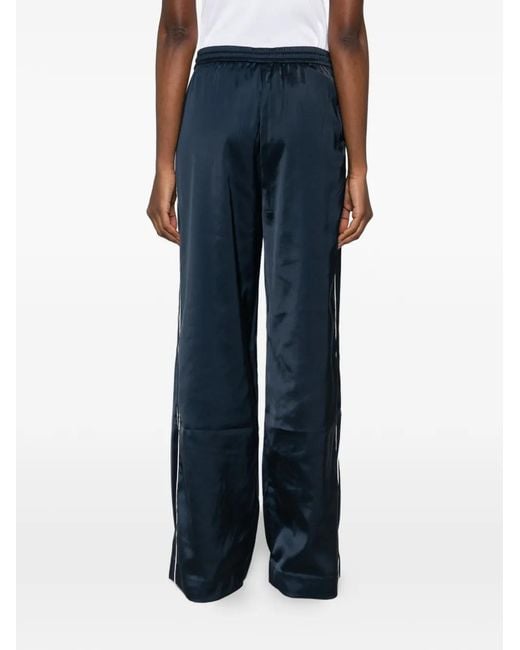 Gestuz Blue Drawstring Stripe Trousers