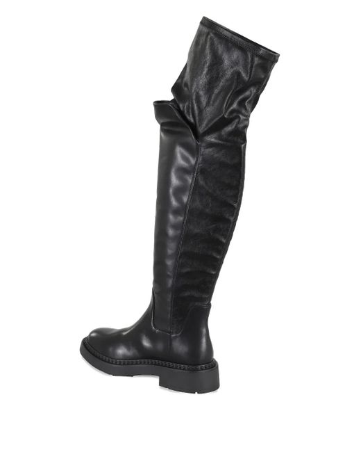 Ash Black Tall Leather Boots