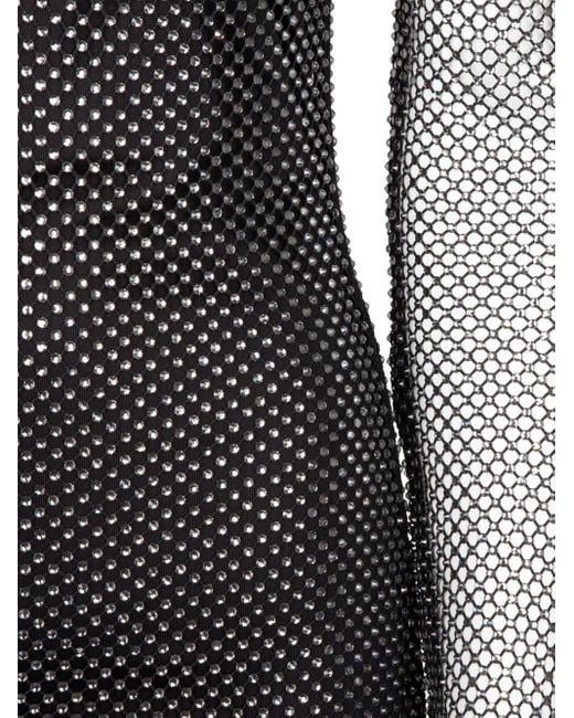 Sportmax Black Crystal Embellishment Maxi Dress