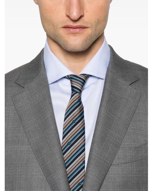Canali Gray Check-Pattern Suit for men