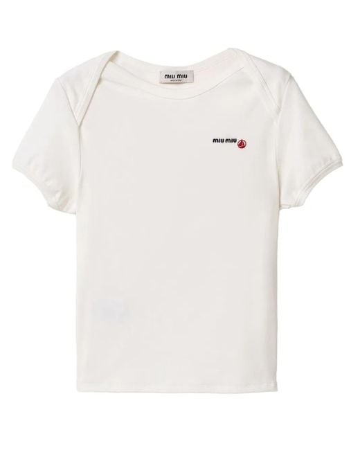 Large Fit T-shirt White/Red