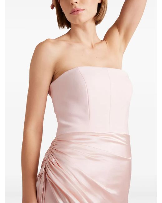 Cinq À Sept Pink Rania Draped Gown