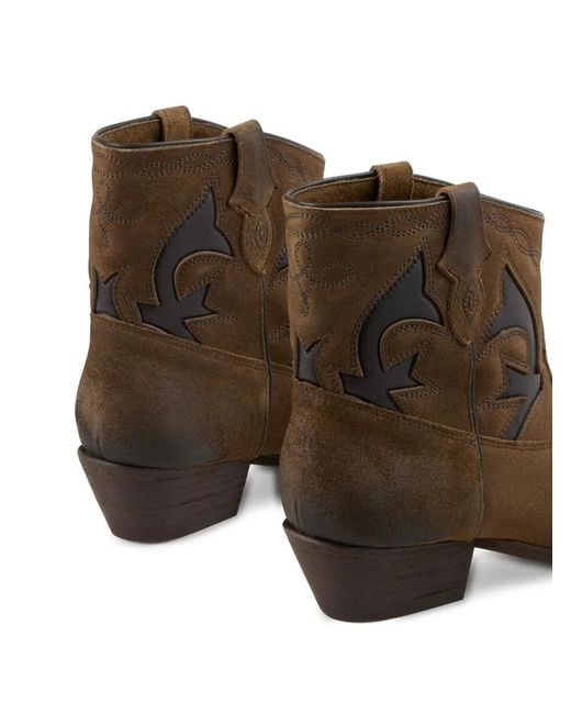 Ba&sh Brown Curtis Leather Boots