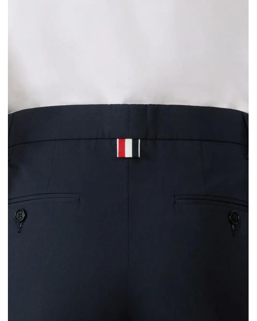 Thom Browne Blue Cotton Trouser Tape Detail