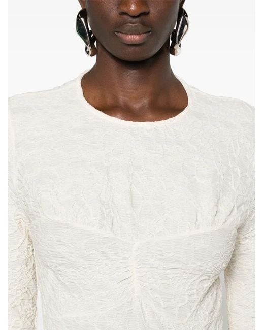 Isabel Marant White Floride Jacquard Top