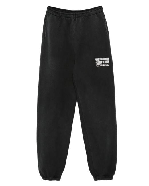 Willy Chavarria Black Fashion Services Track Pants for men