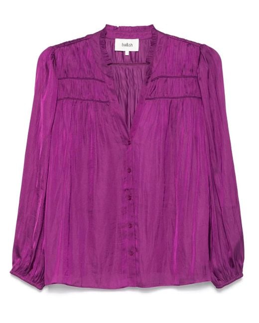 Ba&sh Purple Cessia Shirt
