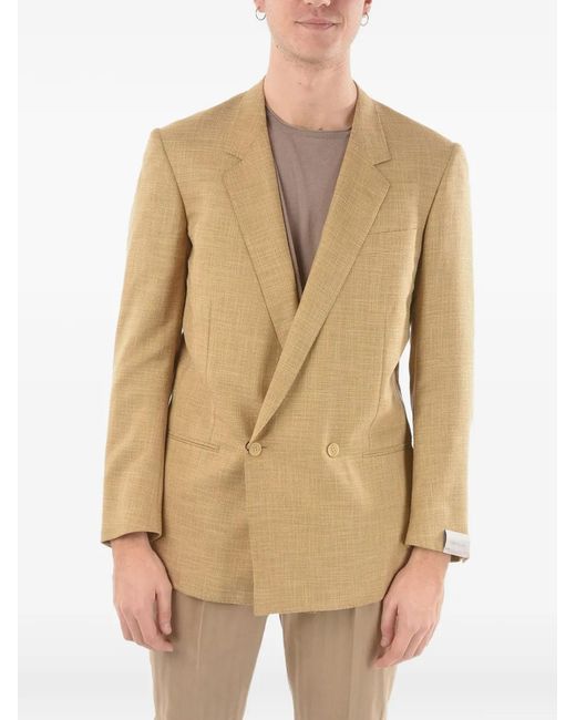Corneliani Natural Double-Breasted Blazer for men