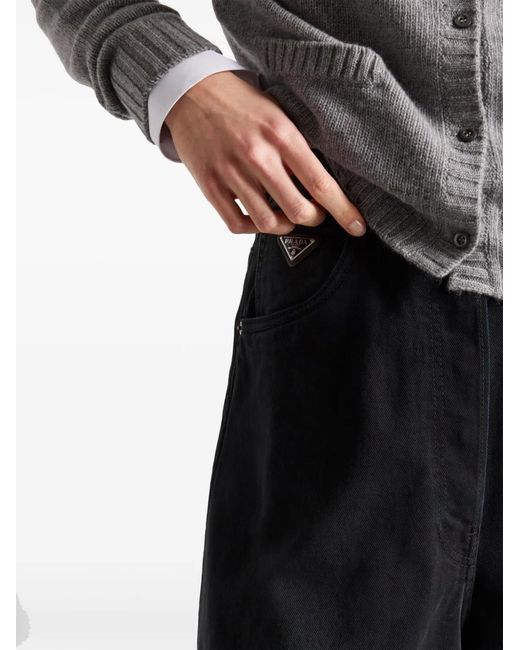 Prada Blue Wide-Leg Jeans