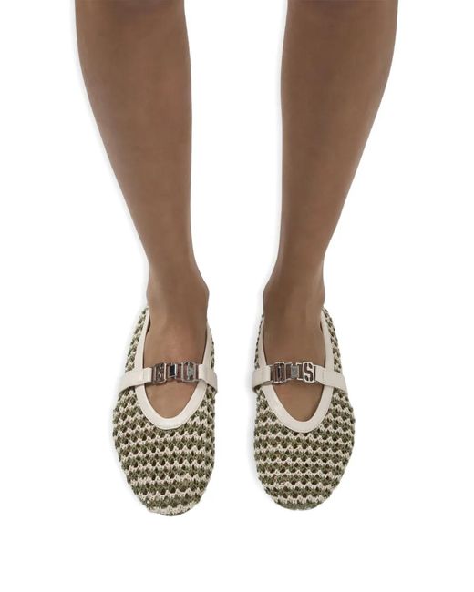 Gcds White Gewebte Ballerinas