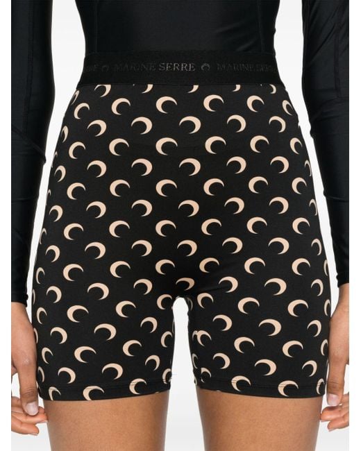 MARINE SERRE Shorts Met Print in het Black
