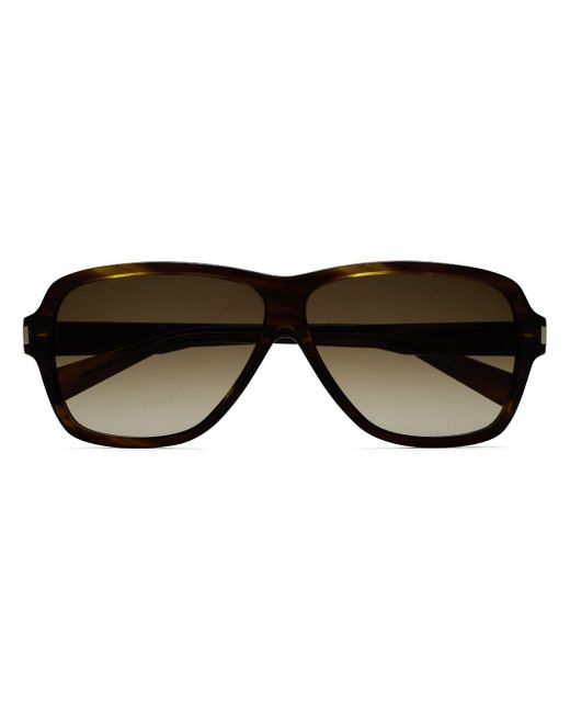 Saint Laurent Black Sl 609 Pilot-frame Sunglasses for men