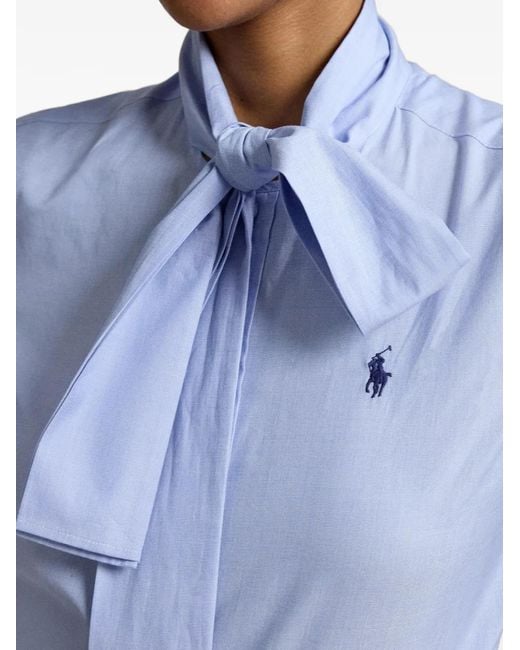 Polo Ralph Lauren Blue Logo-Embroidered Shirt