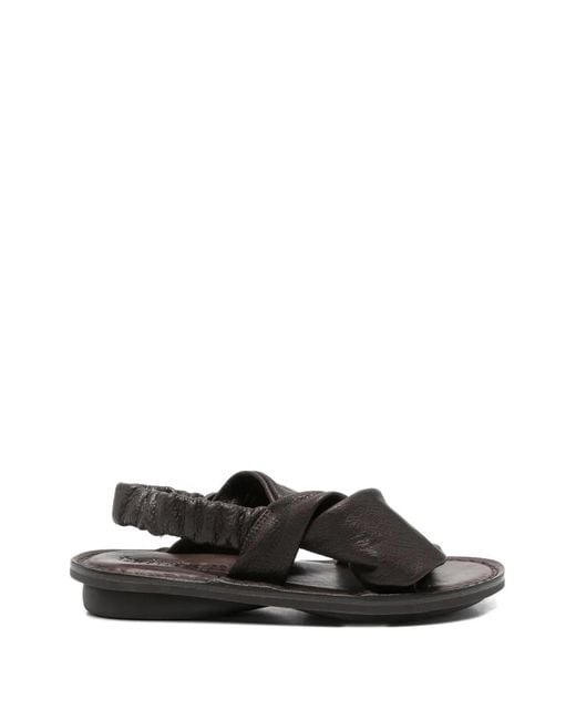 Trippen Black Embrace Leather Sandals