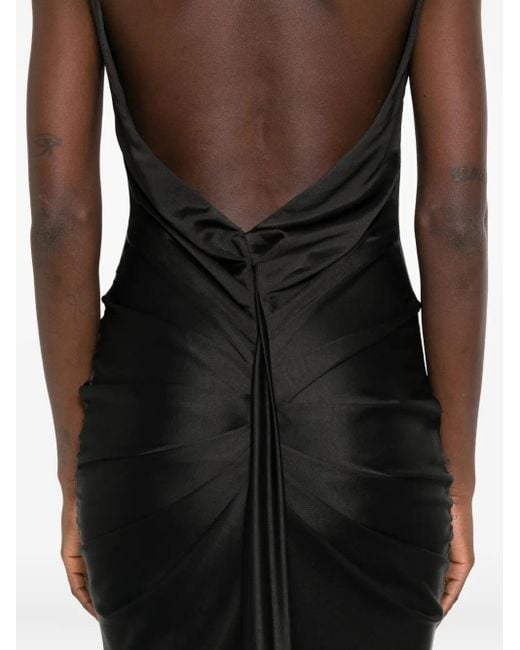 ROSERRY Black Como Bias-Cut Sleeveless Maxi Dress