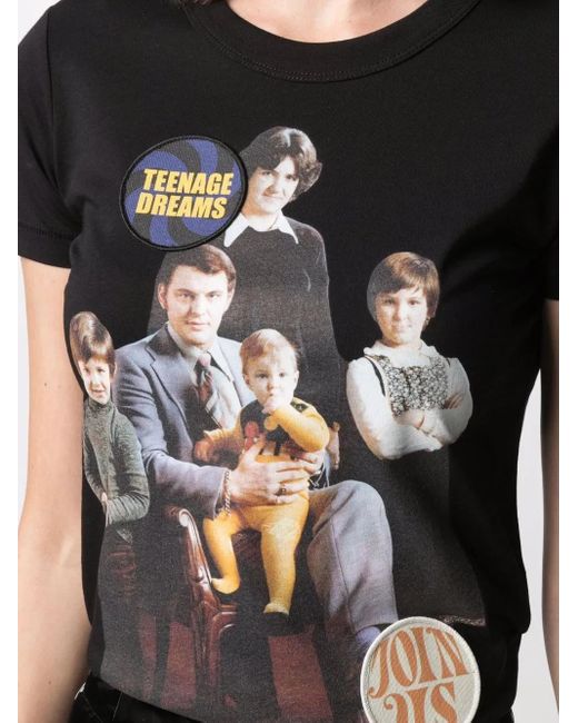 Raf Simons Black Family Portrait-Print T-Shirt