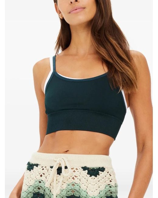 The Upside Black Maddie Seamless Double-Strap Bra