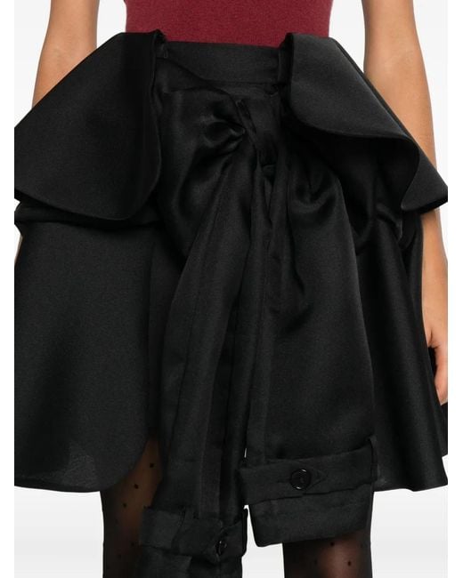 Viktor & Rolf Black Bow Drape Mini Skirt