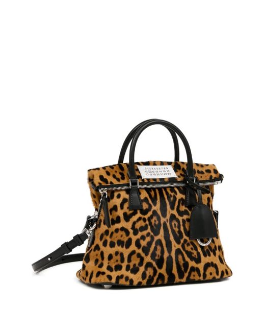 Maison Margiela 5Ac Mini Leopard Pony Skin Bag in Metallic | Lyst