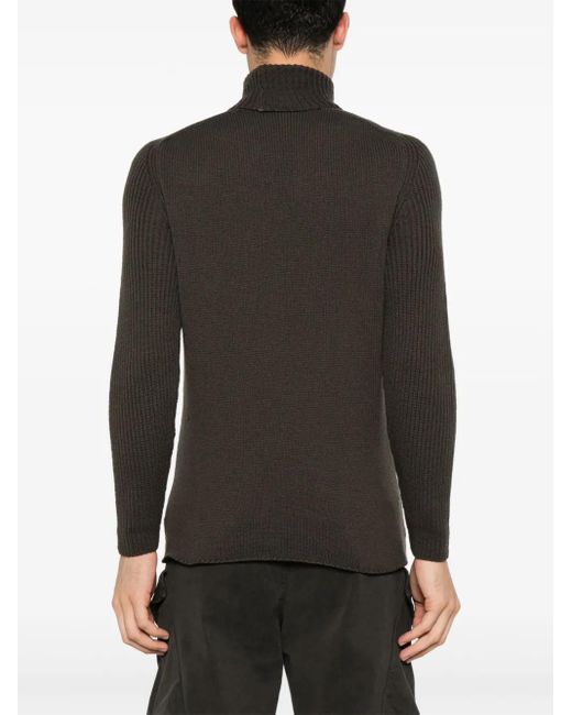 Transit Brown Virgin Wool Sweater for men