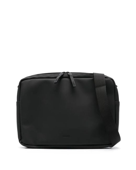 Rains Black Waterproof Laptop Case for men