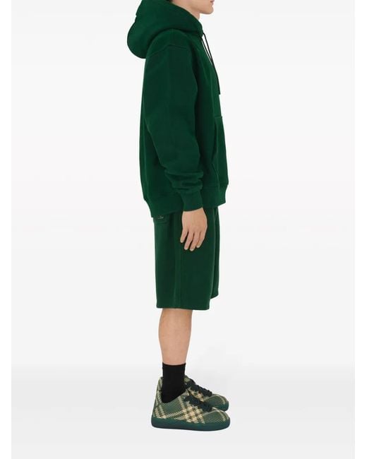 Burberry Green Cotton Elasticated Shorts for men