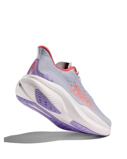 Hoka One One White Mach 6 Running Sneakers