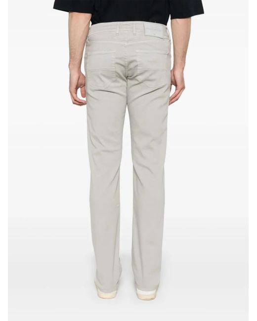 Sartoria Tramarossa Gray Logo-Patch Trousers for men