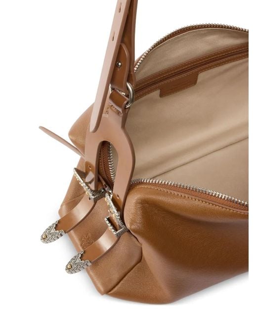 Pinko Brown Keeper Bag Medium Shoulder Bag