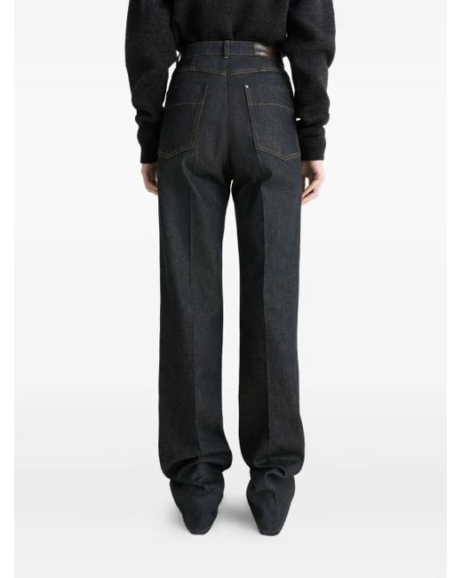 Lemaire Gray High-Waist-Hose Mit Bundfalten
