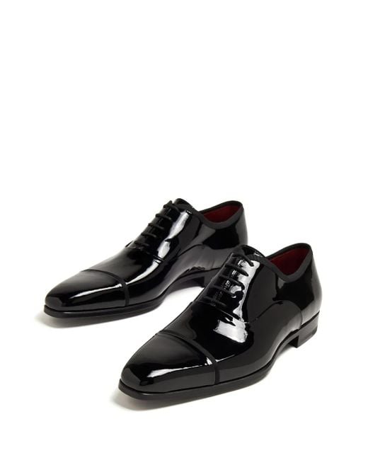 Magnanni Shoes Black Jadiel Oxford Shoes for men