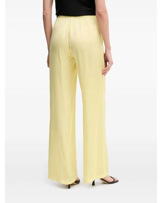 ERMANNO FIRENZE Yellow Drawstring Trousers