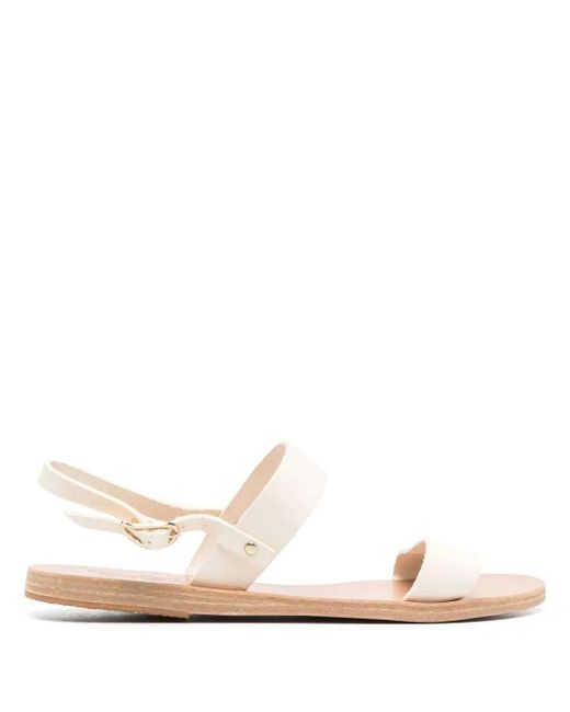 Ancient Greek Sandals White Open-Toe Strap Sandals