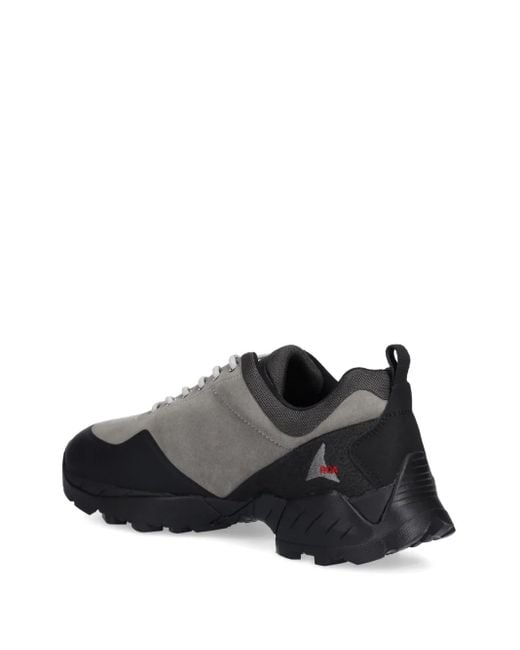 Roa Black Lace-Up Fastening Sneakers for men