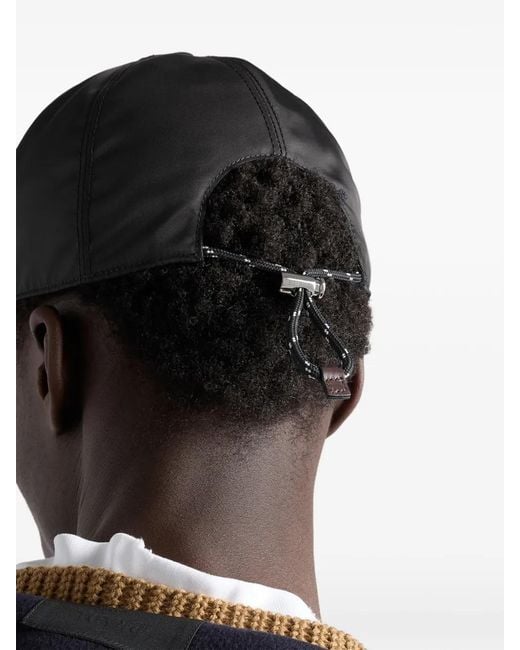 Prada Black Speedrock Baseball Cap for men