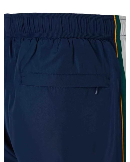 Casablanca Blue Side-Stripe Logo-Patch Track Pants for men