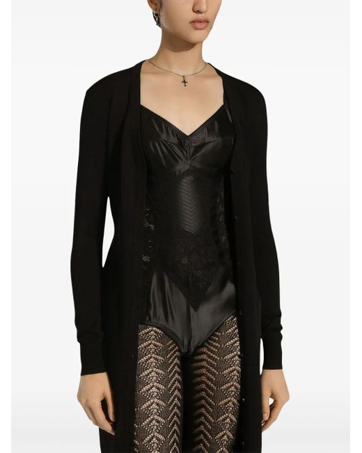 Dolce & Gabbana Black Knitted Cardi-Coat